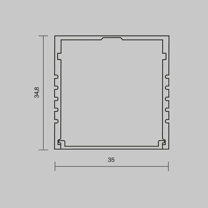Алюминиевый профиль накладной 35x35 (Серебро, 2 м), ALM-3535AT-S-2M, Maytoni, 631008 Алюминиевый профиль накладной 35x35 (Серебро, 2 м), ALM-3535AT-S-2M, Maytoni, 631008