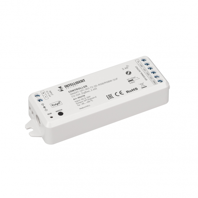 INTELLIGENT ARLIGHT Контроллер SMART-SPI-302-72-2G-RGB/RGBW-SUF (12-24V, ZigBee, 2.4G), Arlight, 054178, изображение 1 INTELLIGENT ARLIGHT Контроллер SMART-SPI-302-72-2G-RGB/RGBW-SUF (12-24V, ZigBee, 2.4G), Arlight, 054178, изображение 1