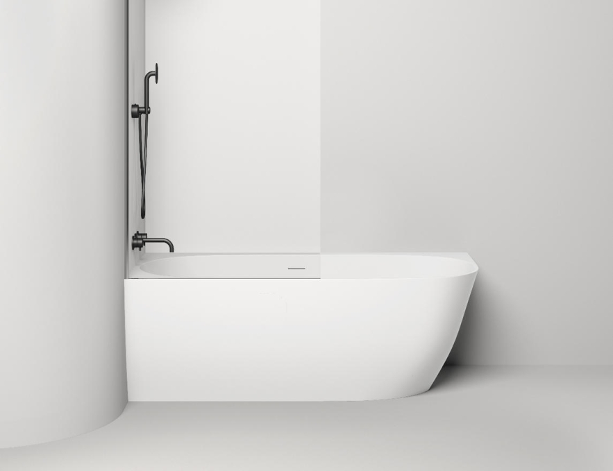 Ванна из искусственного камня Salini Sofia Corner 170x85 L 102525M белая матовая угловая Ванна из искусственного камня Salini Sofia Corner 170x85 L 102525M белая матовая угловая