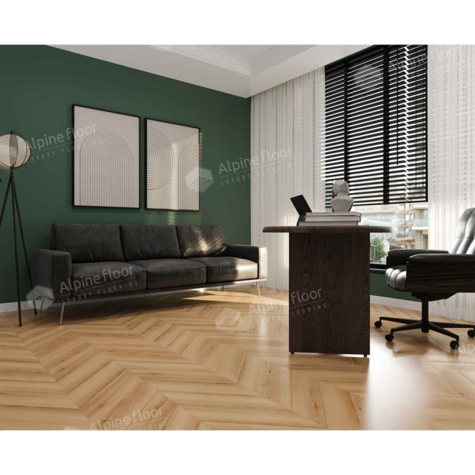 Каменный ламинат SPC Alpine Floor Chevron Alpine Дуб Самерсет, ECO 18-19 MC
