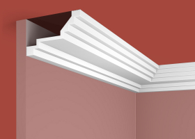 Карниз Cosca Decor KX081, 60х100x2000 мм, Экополимер