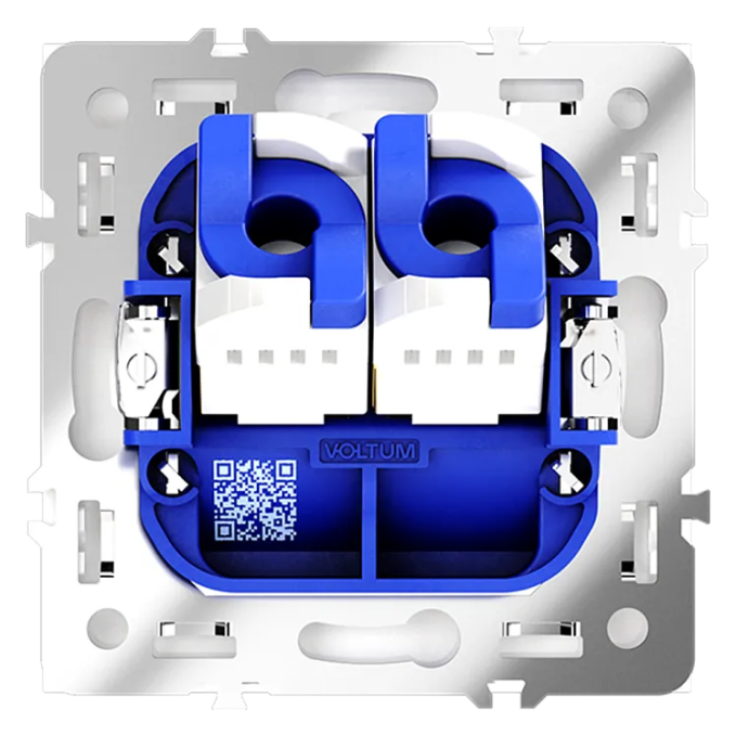 Розетка компьютерная встраиваемая VOLTUM S70 двойная RJ45+RJ45 кат.6, (белый матовый), Voltum, VLS060202