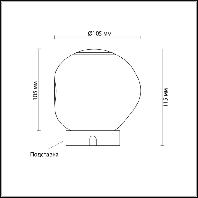 Настольная лампа 4000K 120Лм LED 2W JEMSTONE L-VISION ODL25 563 ODEON LIGHT 5085/2TL, схема товара