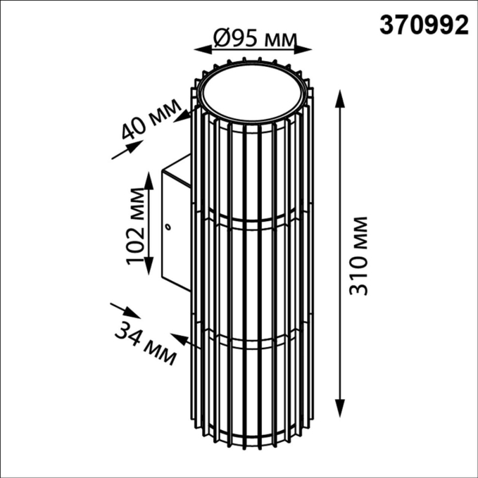 Светильник ландшафтный IP54 E27 max 2*25W 100-240V COSTAS STREET NT25 654 NOVOTECH 370992, схема товара Светильник ландшафтный IP54 E27 max 2*25W 100-240V COSTAS STREET NT25 654 NOVOTECH 370992, схема товара