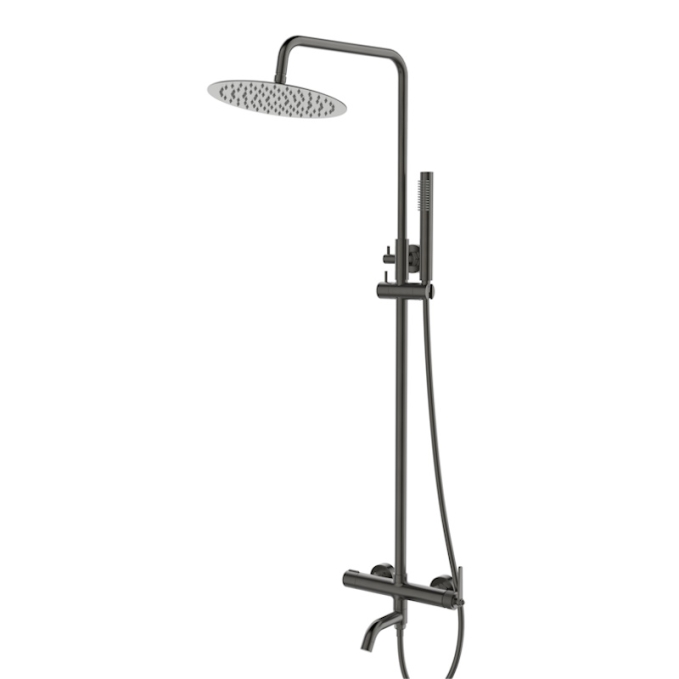 Душевая стойка со смесителем Esko Bangkok Gun Metal ST250BGGM оружейная сталь матовая Душевая стойка со смесителем Esko Bangkok Gun Metal ST250BGGM оружейная сталь матовая