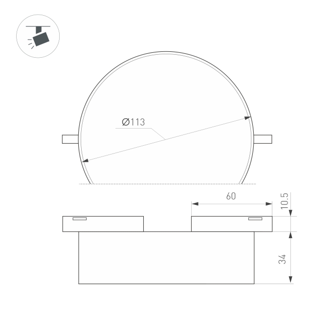 Светильник MAG-MICROCOSM-RONDO-R113-12W Day4000 (BK, 100 deg, 24V), Arlight, 043264, изображение 2 Светильник MAG-MICROCOSM-RONDO-R113-12W Day4000 (BK, 100 deg, 24V), Arlight, 043264, изображение 2