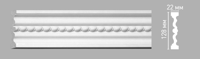 Молдинг с рисунком Decomaster 98091, 128х22х2400 мм
