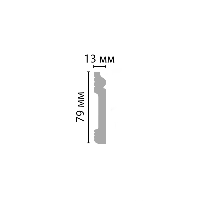 Плинтус напольный Decomaster D005-117ДМ, 79x13x2400 мм Плинтус напольный Decomaster D005-117ДМ, 79x13x2400 мм