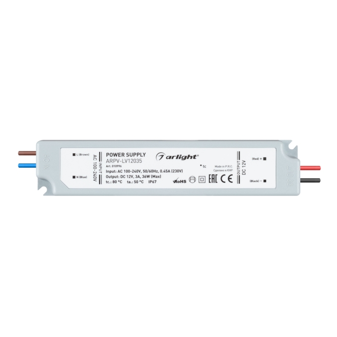 Блок питания ARPV-LV12035 (12V, 3.0A, 36W), Arlight, 010996, изображение 3