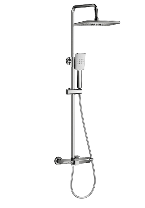 Душевая стойка со смесителем Wonzon & Woghand WW-AE33110-CR хром глянцевая Душевая стойка со смесителем Wonzon & Woghand WW-AE33110-CR хром глянцевая