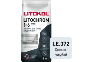 Затирка цементная Litokol Litochrom 1-6 Evo LE.372 Светло-голубой, 5 кг Затирка цементная Litokol Litochrom 1-6 Evo LE.372 Светло-голубой, 5 кг