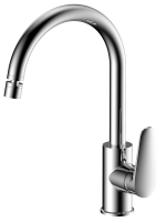 Смеситель для кухонной мойки Voda Splash SPL519flex хром глянцевый с аэратором на шарнире