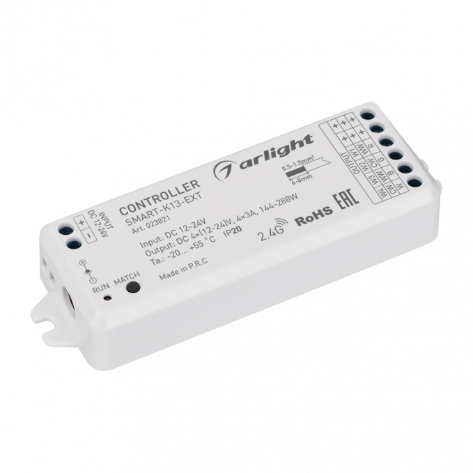 Контроллер SMART-K13-SYNC (12-24V, 4x3A, 2.4G), Arlight, 023821, изображение 1 Контроллер SMART-K13-SYNC (12-24V, 4x3A, 2.4G), Arlight, 023821, изображение 1