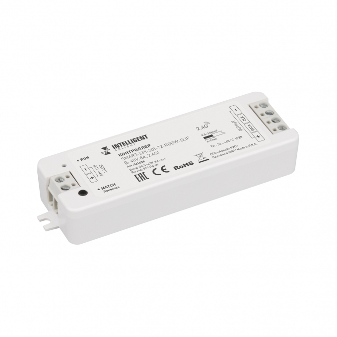 INTELLIGENT ARLIGHT Контроллер SMART-SPI-301-72-RGBW-SUF (5-48V, 8A, 2.4G), Arlight, 061638, изображение 1 INTELLIGENT ARLIGHT Контроллер SMART-SPI-301-72-RGBW-SUF (5-48V, 8A, 2.4G), Arlight, 061638, изображение 1