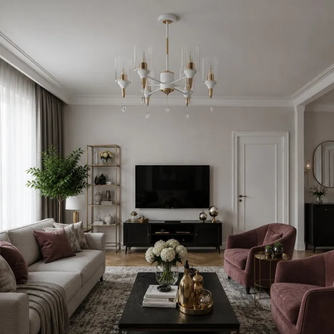 Люстра Преломление / Refraction E27x6, Freya, FR5650PL-06WBS Люстра Преломление / Refraction E27x6, Freya, FR5650PL-06WBS