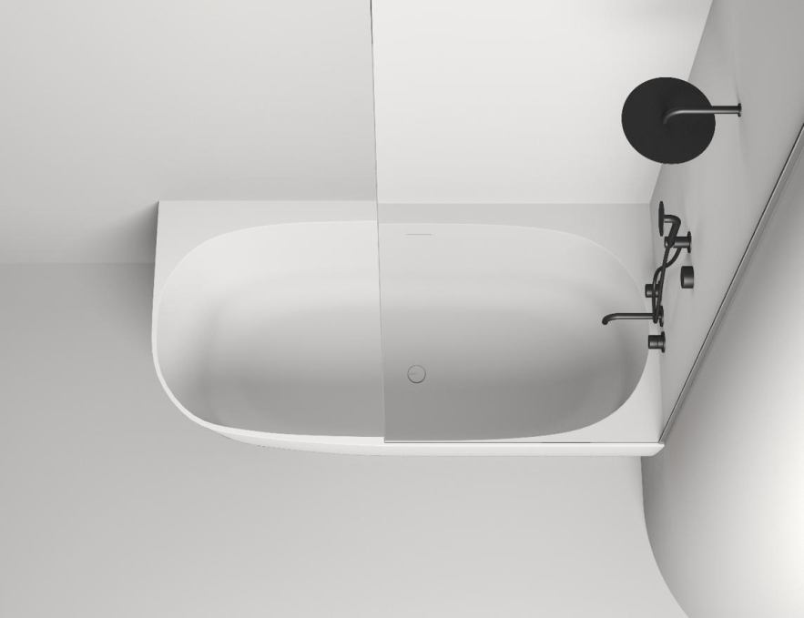 Ванна из искусственного камня Salini Sofia Corner 170x85 R 102524M белая матовая угловая