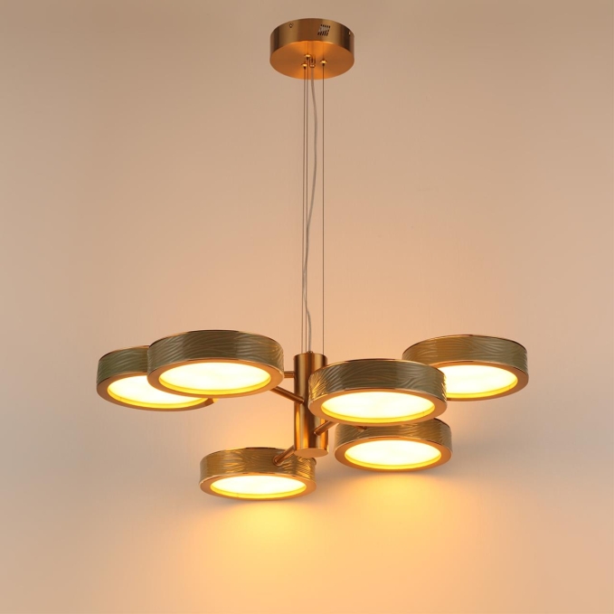 Люстра LED 99W 2000К/3000K/4000K RIVIERA L-VISION ODL_EX26 019 ODEON LIGHT 5450/99LA, фото на цветном фоне 1