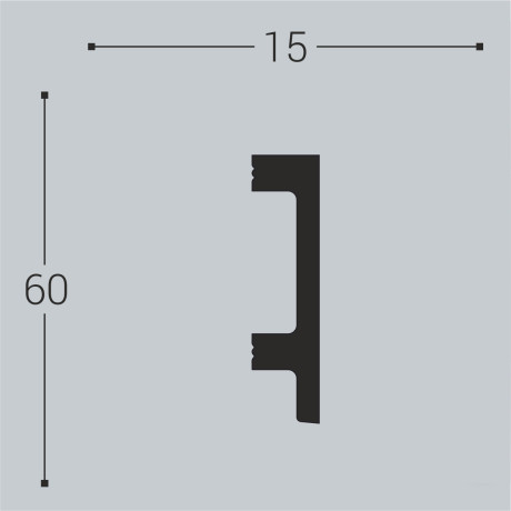 Плинтус Bello Deco П15 60-15 Плинтус Bello Deco П15 60-15
