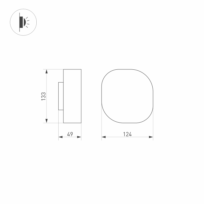 Светильник LGD-SWAMP-WALL-7W Warm3000 (GR, 93 deg, 230V), Arlight, 030001, изображение 4 Светильник LGD-SWAMP-WALL-7W Warm3000 (GR, 93 deg, 230V), Arlight, 030001, изображение 4