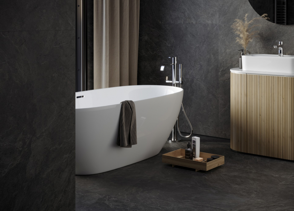 Керамогранит Kerranova Krater Dark Grey 60x120, K-2212/SR/600x1200
