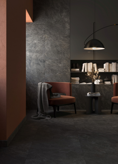 Керамогранит Kerranova Krater Dark Grey 60x120, K-2212/SR/600x1200