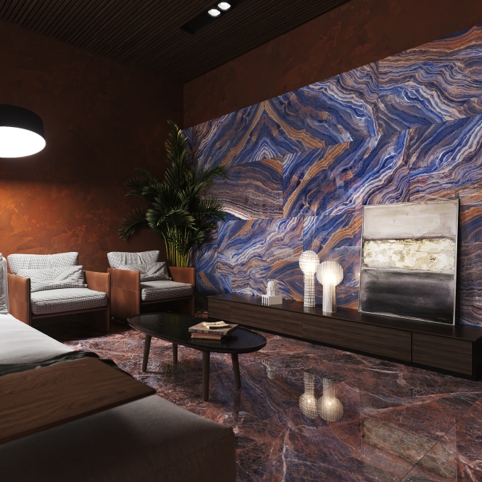 Керамогранит Artcer Exclusive Marble Clinker Blue Poli 60x120 Керамогранит Artcer Exclusive Marble Clinker Blue Poli 60x120