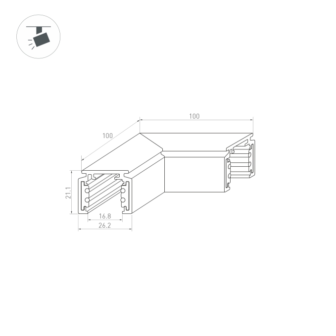 Коннектор угловой MAG-ORIENT-CON-2620-L90 (WH), Arlight, 037322, изображение 2 Коннектор угловой MAG-ORIENT-CON-2620-L90 (WH), Arlight, 037322, изображение 2