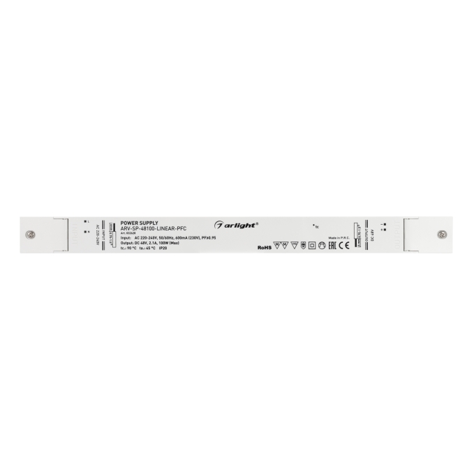Блок питания ARV-SP-48100-LINEAR-PFC (48V, 2.1A, 100W), Arlight, 032628, изображение 2 Блок питания ARV-SP-48100-LINEAR-PFC (48V, 2.1A, 100W), Arlight, 032628, изображение 2