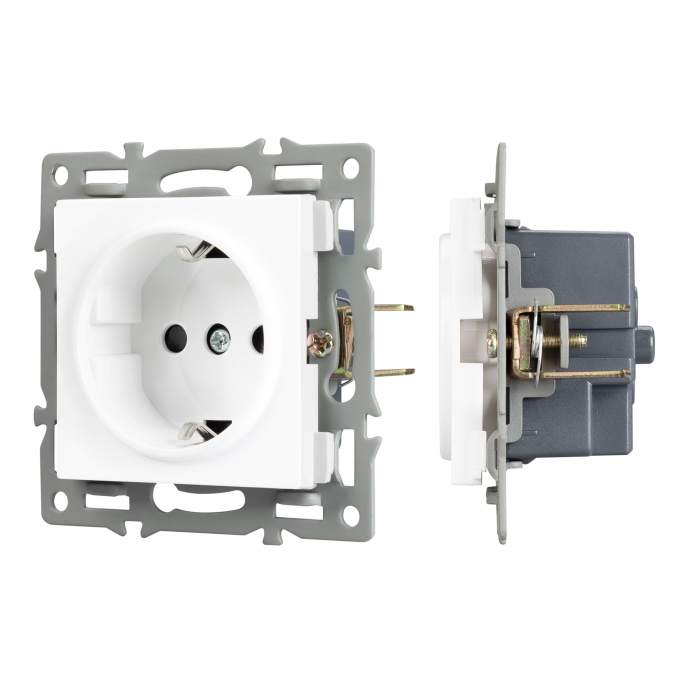 Механизм электрической розетки SCT-MEU1-PL-WH (250V, 16A), Arlight, 043730, изображение 1 Механизм электрической розетки SCT-MEU1-PL-WH (250V, 16A), Arlight, 043730, изображение 1