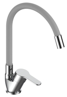 Смеситель для кухонной мойки Voda Tide TD519G хром с серым глянцевый с гибким изливом
