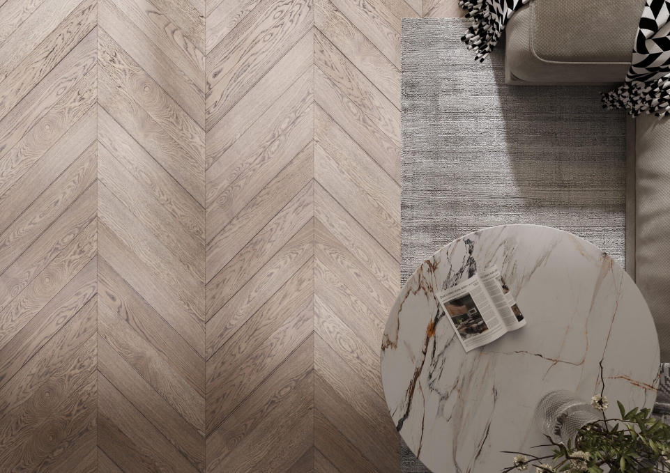 Инженерная доска AlixFloor Французская ёлка Дуб коричнево-серый, ALX1038CV Инженерная доска AlixFloor Французская ёлка Дуб коричнево-серый, ALX1038CV