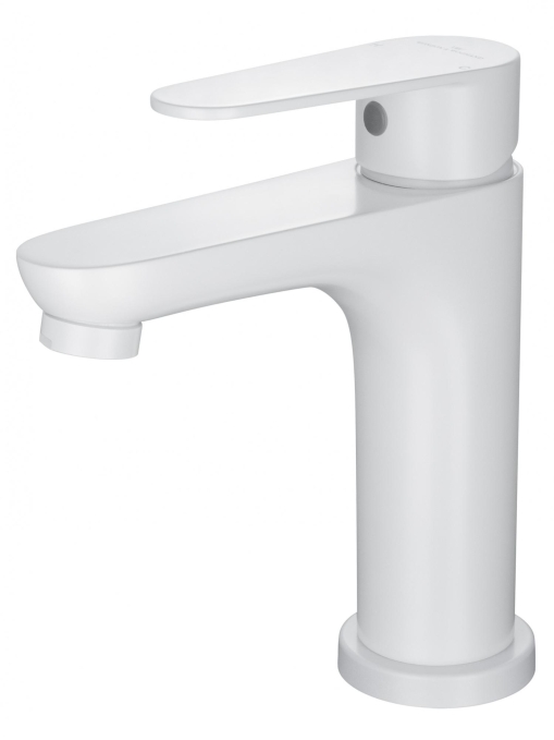Смеситель для раковины Wonzon & Woghand Alfa WW-A40202-MW белый матовый Смеситель для раковины Wonzon & Woghand Alfa WW-A40202-MW белый матовый