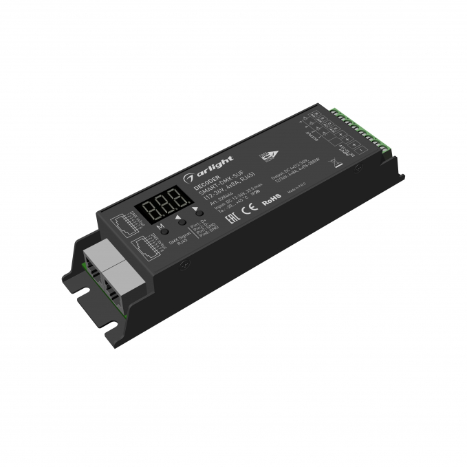Декодер SMART-DMX-SUF (12-36V, 4x8A, RJ45), Arlight, 028444, изображение 1 Декодер SMART-DMX-SUF (12-36V, 4x8A, RJ45), Arlight, 028444, изображение 1