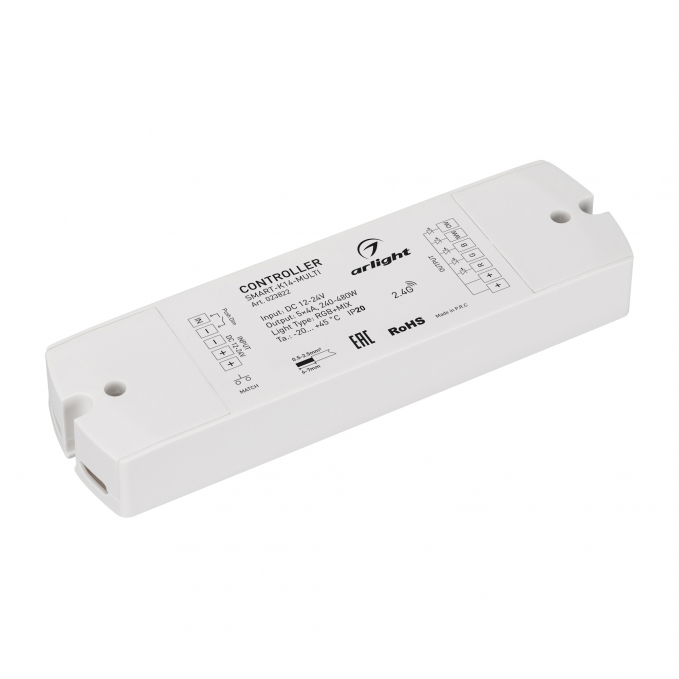 Контроллер SMART-K14-MULTI (12-24V, 5x4A, RGB-MIX, 2.4G), Arlight, 023822, изображение 1 Контроллер SMART-K14-MULTI (12-24V, 5x4A, RGB-MIX, 2.4G), Arlight, 023822, изображение 1