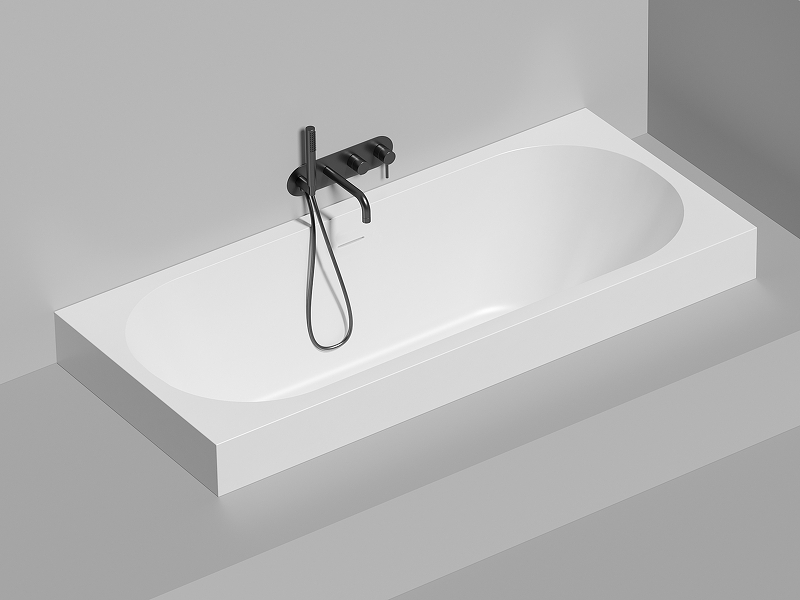 Ванна из литьевого камня Salini Ornella Axis Kit 170x75 103513M белая матовая встраиваемая