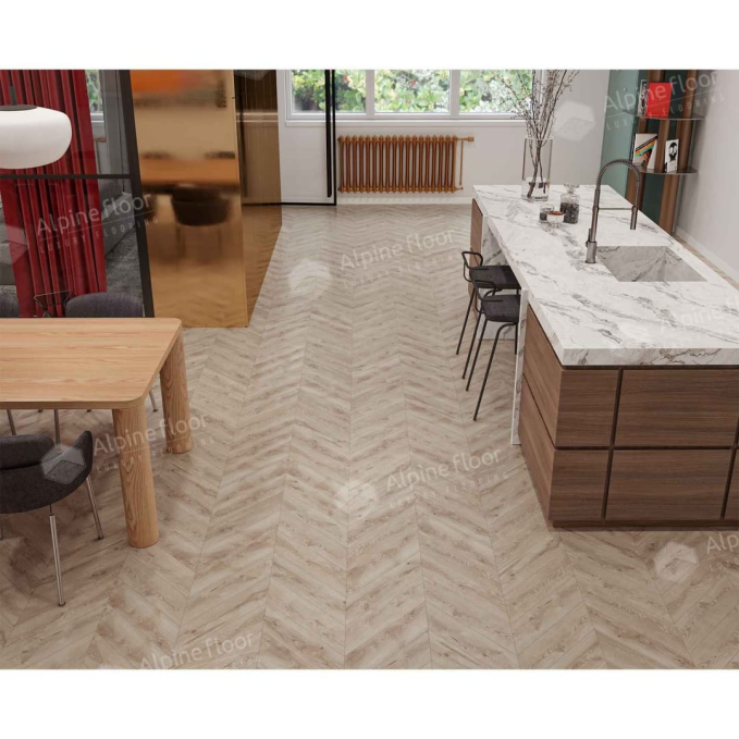 Каменный ламинат SPC Alpine Floor Chevron Alpine Гикори, ECO 18-21 MC