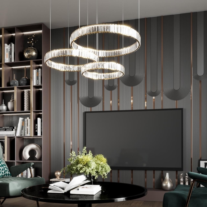 Люстра LED 36W 4000K 3600Лм VEKIA L-VISION ODL23 587 ODEON LIGHT 5015/36L, фото в интерьере 1 Люстра LED 36W 4000K 3600Лм VEKIA L-VISION ODL23 587 ODEON LIGHT 5015/36L, фото в интерьере 1