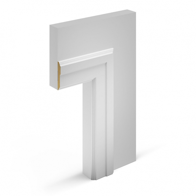 Наличник Cosca Decor AN01 под покраску, 90x16x2400 мм, МДФ Наличник Cosca Decor AN01 под покраску, 90x16x2400 мм, МДФ