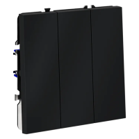 Выключатель встраиваемый VOLTUM S70 трехклавишный 10А, (графит), Voltum, VLS030107 Выключатель встраиваемый VOLTUM S70 трехклавишный 10А, (графит), Voltum, VLS030107