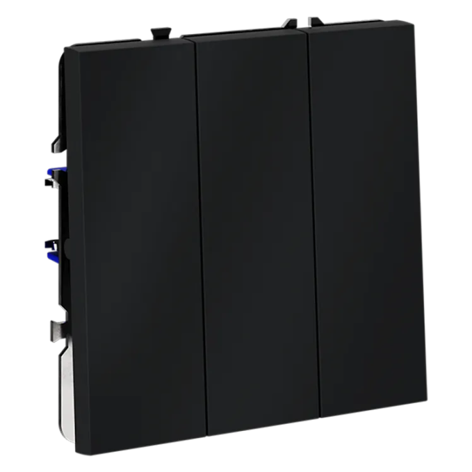 Выключатель встраиваемый VOLTUM S70 трехклавишный 10А, (графит), Voltum, VLS030107 Выключатель встраиваемый VOLTUM S70 трехклавишный 10А, (графит), Voltum, VLS030107