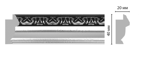 Багет Decomaster 807-63 ШК/48, 40x20x2900 мм
