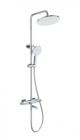Душевая стойка со смесителем Wonzon & Woghand Neo WW-B3046-A1-CR хром глянцевая с термостатом Душевая стойка со смесителем Wonzon & Woghand Neo WW-B3046-A1-CR хром глянцевая с термостатом