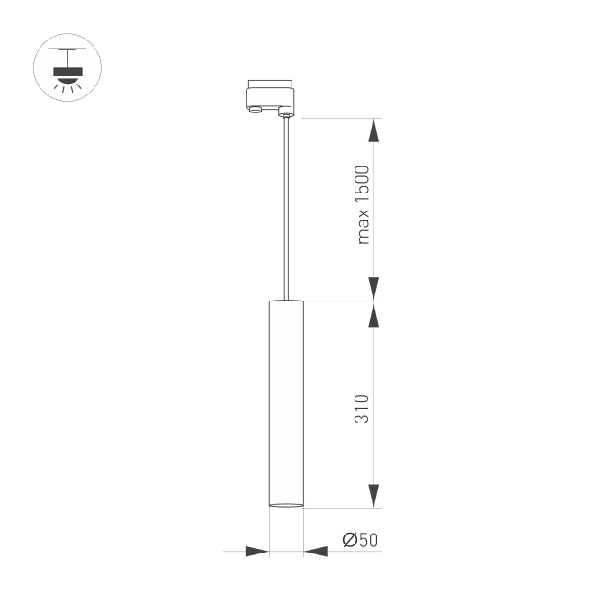 Светильник LGD-PIPE-TRACK-HANG-4TR-R50-9W Day4000 (WH, 40 deg, 230V), Arlight, 037424, изображение 5 Светильник LGD-PIPE-TRACK-HANG-4TR-R50-9W Day4000 (WH, 40 deg, 230V), Arlight, 037424, изображение 5
