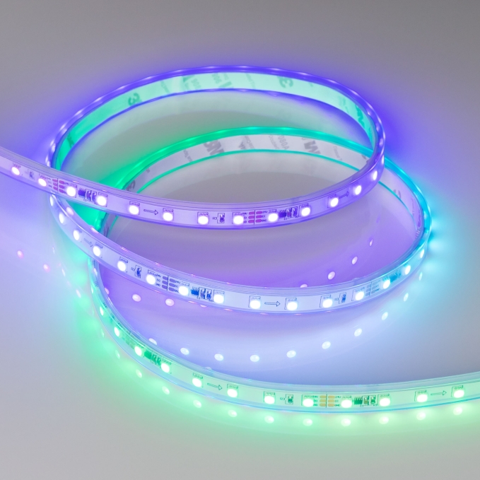 Светодиодная лента герметичная SPI-P-F72-11mm 24V RGB-PX6 (14.4 W/m, IP66, 3535, 5m), Arlight, 030484(2), изображение 4 Светодиодная лента герметичная SPI-P-F72-11mm 24V RGB-PX6 (14.4 W/m, IP66, 3535, 5m), Arlight, 030484(2), изображение 4