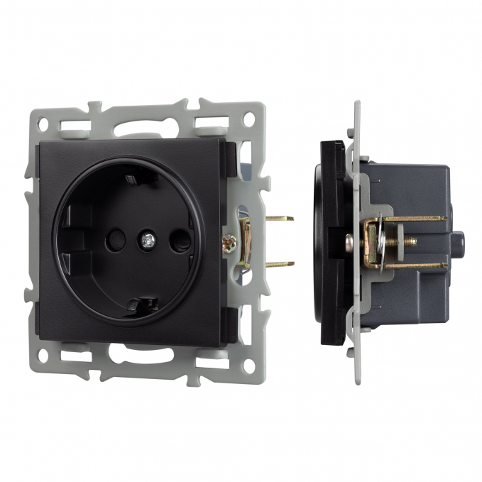 Механизм электрической розетки SCT-MEU1-PL-BK (250V, 16A), Arlight, 043731, изображение 1 Механизм электрической розетки SCT-MEU1-PL-BK (250V, 16A), Arlight, 043731, изображение 1