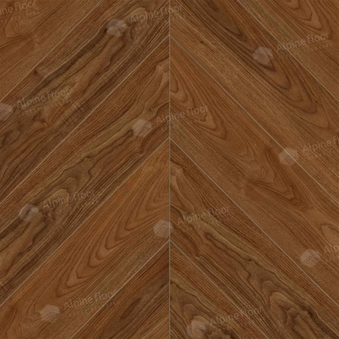 Каменный ламинат SPC Alpine Floor Chevron Alpine Орех Нойер, ECO 18-22 MC