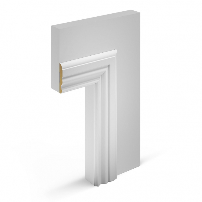 Наличник Cosca Decor AN02 под покраску, 90x16x2400 мм, МДФ Наличник Cosca Decor AN02 под покраску, 90x16x2400 мм, МДФ