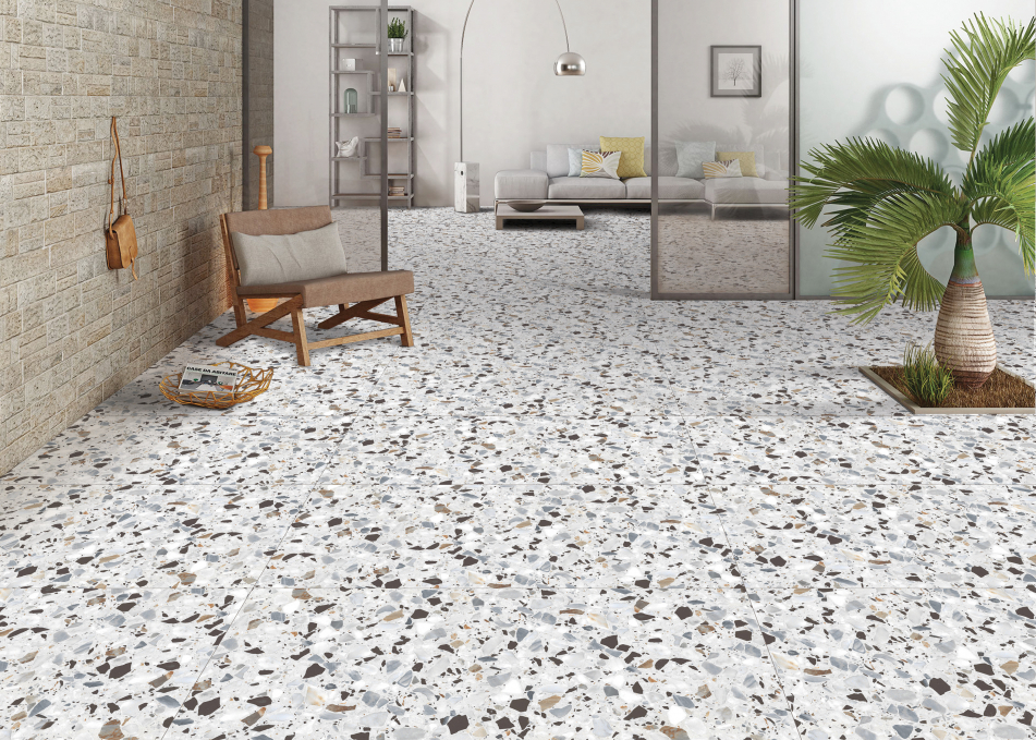 Керамогранит NT Ceramic Terrazzo White Creative 4D 60x120, NTTVL99847D Керамогранит NT Ceramic Terrazzo White Creative 4D 60x120, NTTVL99847D