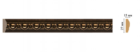 Молдинг Decomaster 128D-56, 27x15x2400 мм Молдинг Decomaster 128D-56, 27x15x2400 мм