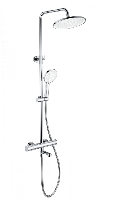 Душевая стойка со смесителем Wonzon & Woghand WW-B3069-CR хром глянцевая с термостатом